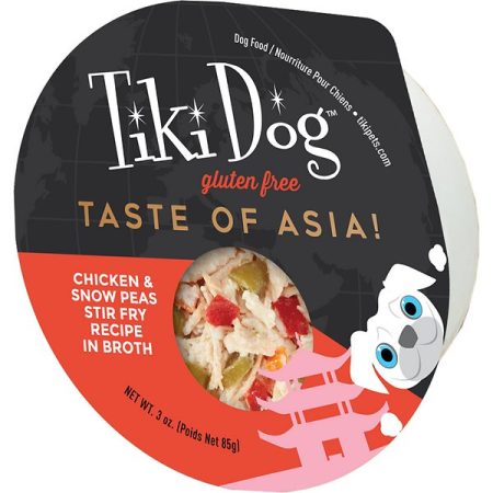Tiki Dog Taste of Asia Chicken & Snow Peas Stir Fry Wet Dog Food, 85g - تيكي — للكلاب طعام رطب بنكهة الدجاج، 85 جم