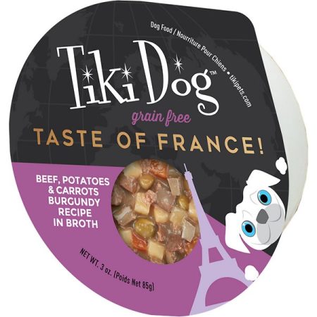 Tiki Dog Taste of France, Beef & Potatoes Burgundy Wet Dog Food, 85g - تيكي — للكلاب طعام رطب بنكهة اللحم البقري، 85 جم