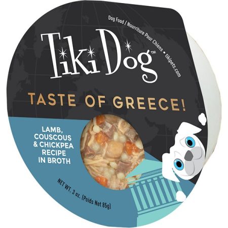 Tiki Dog Taste of Greece, Lamb, Couscous & Chickpea Recipe Wet Dog Food, 85g - تيكي — للكلاب طعام رطب بنكهة لحم الضأن، 85 جم
