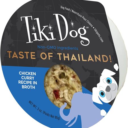 Tiki Dog Taste of Thailand Thai Chicken Curry Recipe Wet Dog Food, 85g - تيكي — للكلاب طعام رطب بنكهة الدجاج، 85 جم