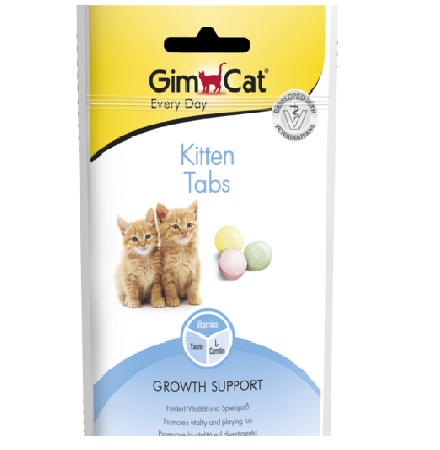 GimCat Kitten Tabs, 40g - جيمكات — للقطط القطط الصغيرة، 40 جم