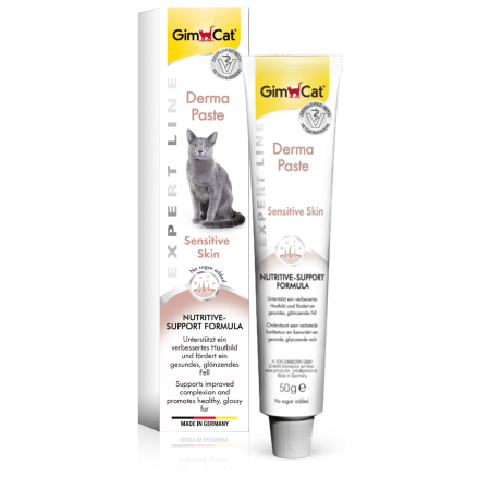 GimCat Derma Paste for Sensitive Skin, 50g - جيمكات ديرما باستي — للقطط للمعدة الحساسة، 50 جم