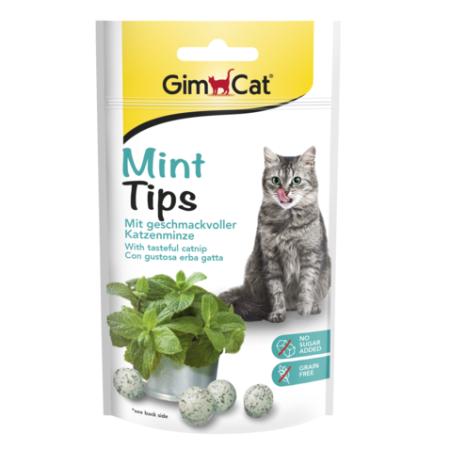 GimCat Mint Tips, 40g - جيمكات مينت تيبس — للقطط، 40 جم