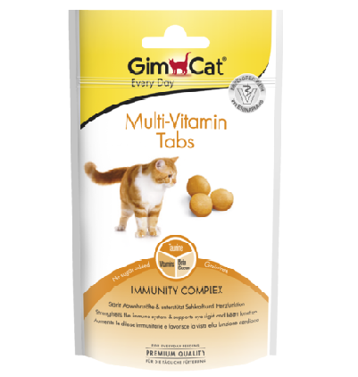 GimCat MultiVitamin Tabs, 40g - جيمكات مولتيفيتامين تابس — للقطط، 40 جم