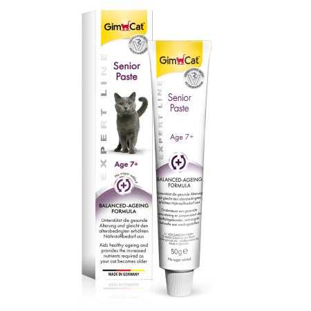 GimCat Senior Paste Age 7+, 50g - جيمكات — للقطط الكبيرة، 50 جم