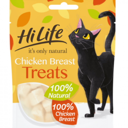 HiLife Chicken Breast Cat Treats, 10g - هيليفي تشيكين برياست — للقطط مكافآت بنكهة الدجاج، 10 جم