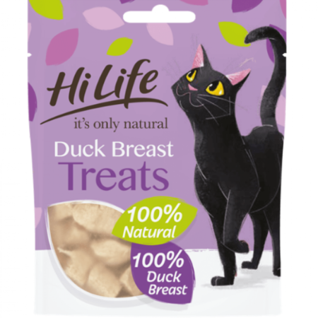 HiLife Duck Breast Cat Treats, 10g - هيليفي دوك برياست — للقطط مكافآت بنكهة البط، 10 جم