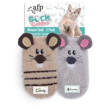 AFP Mouse Sock Cuddler Cat Toy - أفب موسي سوك — للقطط
