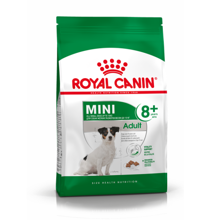 Royal Canin Mini Adult (8+) Dry Dog Food, 2 kg - رويال كانين ميني — للكلاب طعام جاف البالغة، 2 كجم