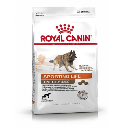 Royal Canin Sporting Life Energy (4300) Dry Dog Food, 15 kg - رويال كانين سبورتينج — للكلاب طعام جاف، 15 كجم
