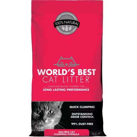World's Best Cat Litter Scoopable Multiple Cat Clumping Formula - أوورلدس بيست — للقطط رمل قطط