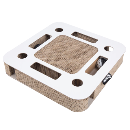 District 70 SPY Multifunctional Cat Toy, White - ديستريكت 70 سبي — للقطط