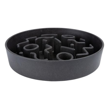 District 70 BAMBOO Slow Feeder Pet Bowl, Dark Grey - ديستريكت 70 بامبو
