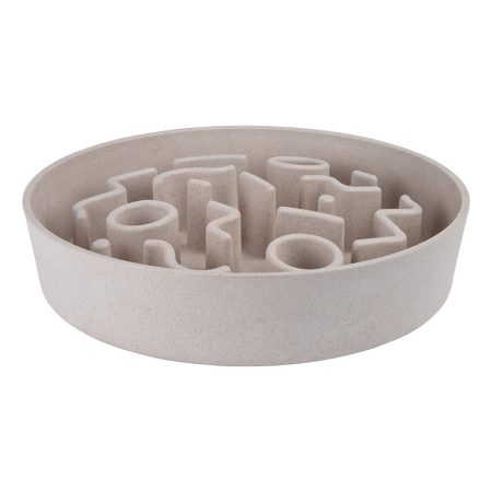 District 70 BAMBOO Slow Feeder Pet Bowl, Merengue - ديستريكت 70 بامبو