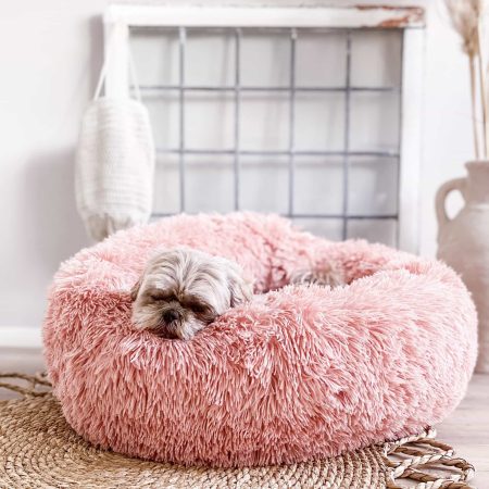 District 70 FUZZ Fluffy Donut Bed, Pink - ديستريكت 70 فوزز