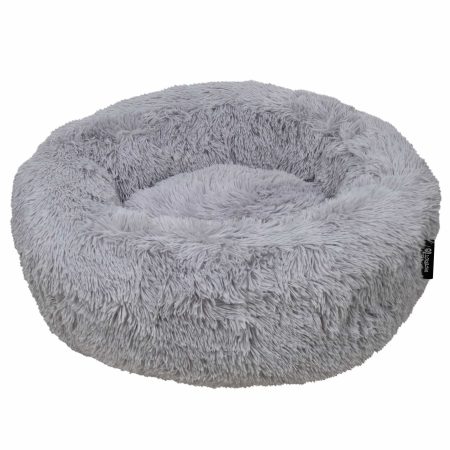 District 70 FUZZ Fluffy Donut Bed, Light Grey - ديستريكت 70 فوزز
