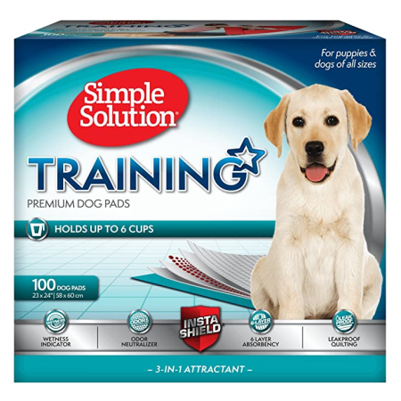 Simple Solution Puppy Training Pads, 55x56cm - سيمبل سلوشن — للكلاب الجِراء