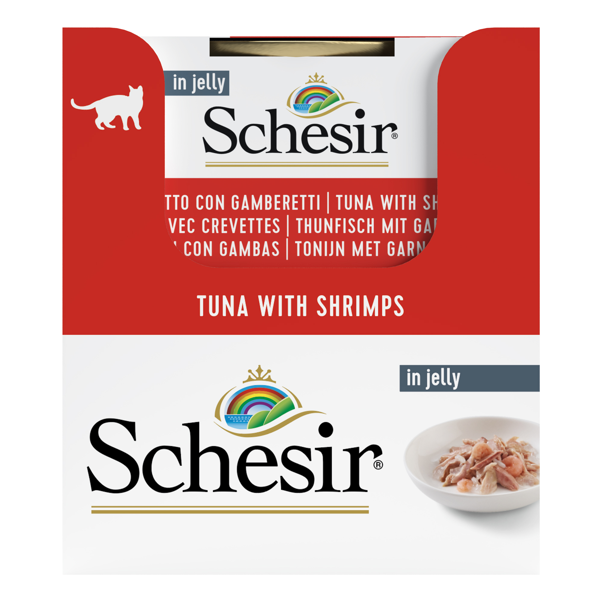 Schesir Tuna with Shrimp Wet Cat Food, 85g - شيسير تونا ويث — للقطط طعام رطب بنكهة التونة، 85 جم - Image 5
