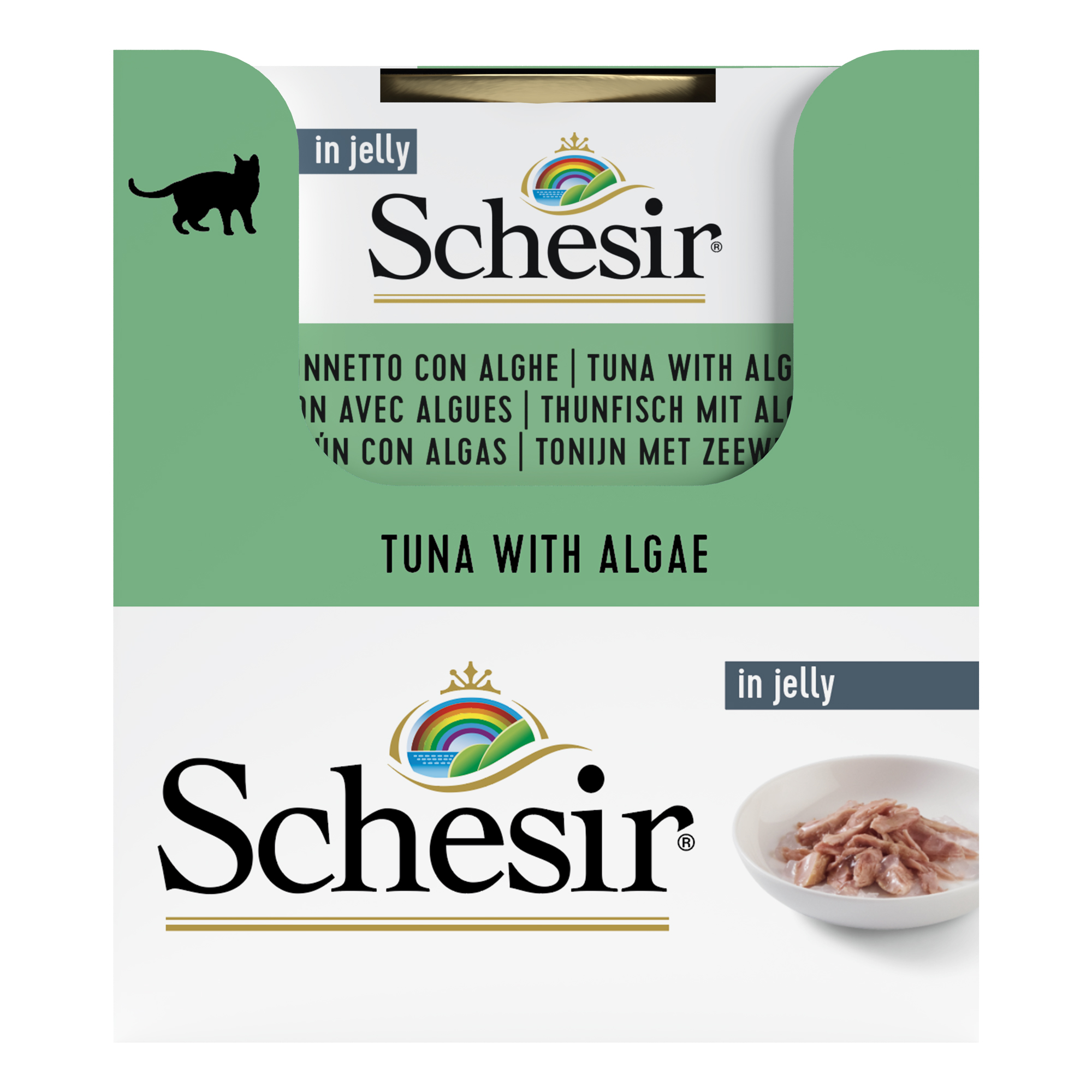 Schesir Tuna with Algae Wet Cat Food, 85g - شيسير تونا ويث — للقطط طعام رطب بنكهة التونة، 85 جم - Image 5
