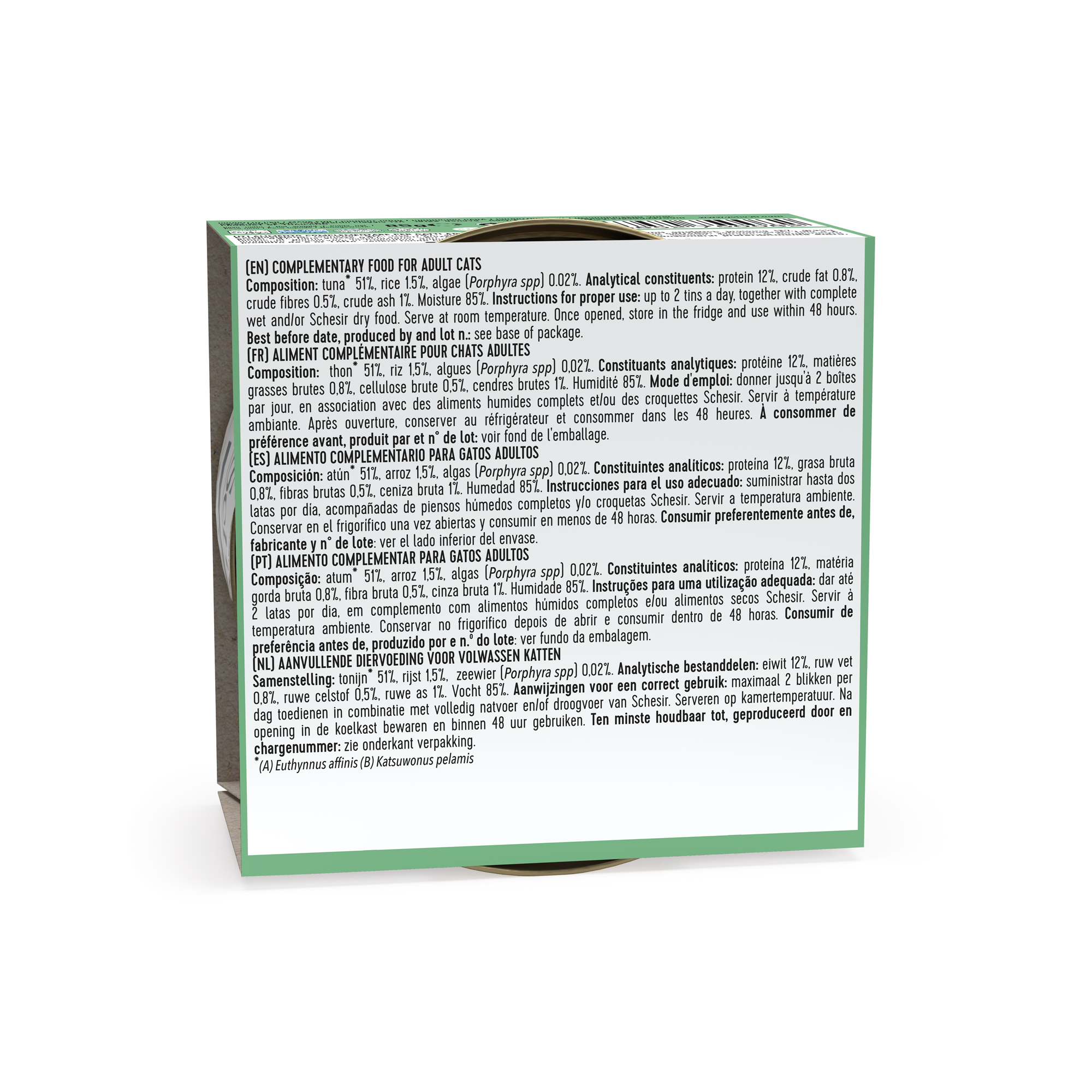 Schesir Tuna with Algae Wet Cat Food, 85g - شيسير تونا ويث — للقطط طعام رطب بنكهة التونة، 85 جم - Image 6
