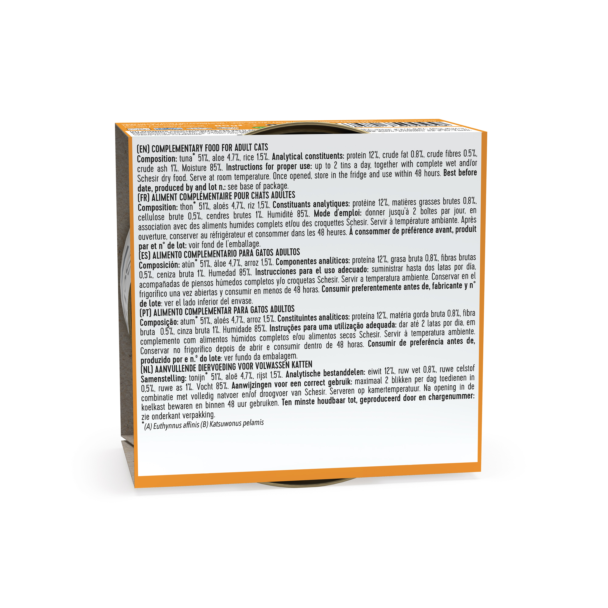 Schesir Tuna with Aloe Wet Cat Food, 85g - شيسير تونا ويث — للقطط طعام رطب بنكهة التونة، 85 جم - Image 6