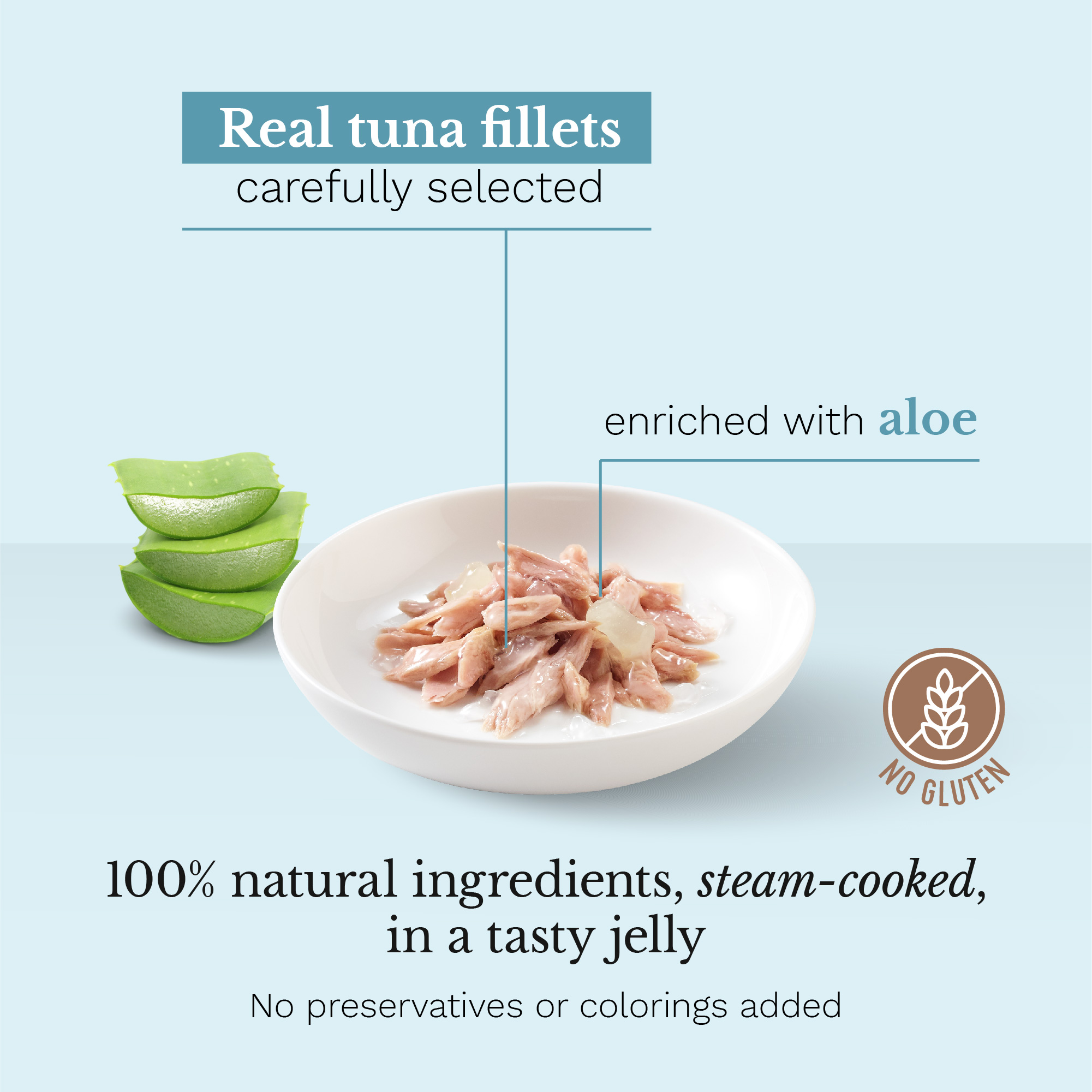 Schesir Tuna with Aloe Wet Cat Food, 85g - شيسير تونا ويث — للقطط طعام رطب بنكهة التونة، 85 جم - Image 2