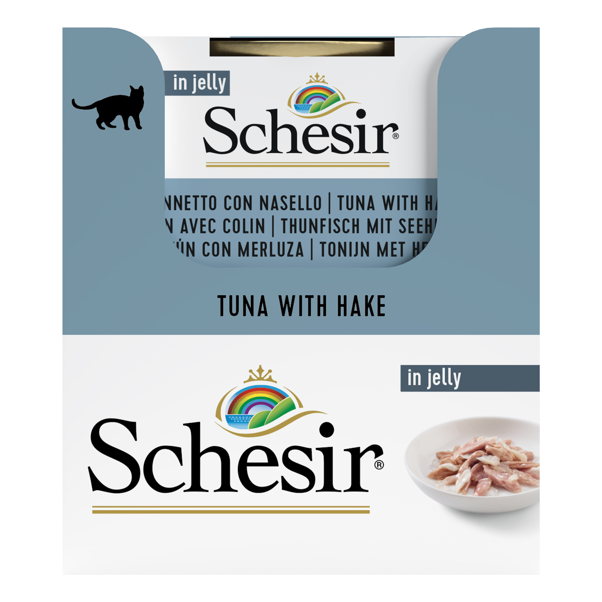 Schesir Tuna with Hake Wet Cat Food, 85g - شيسير تونا ويث — للقطط طعام رطب بنكهة التونة، 85 جم - Image 4