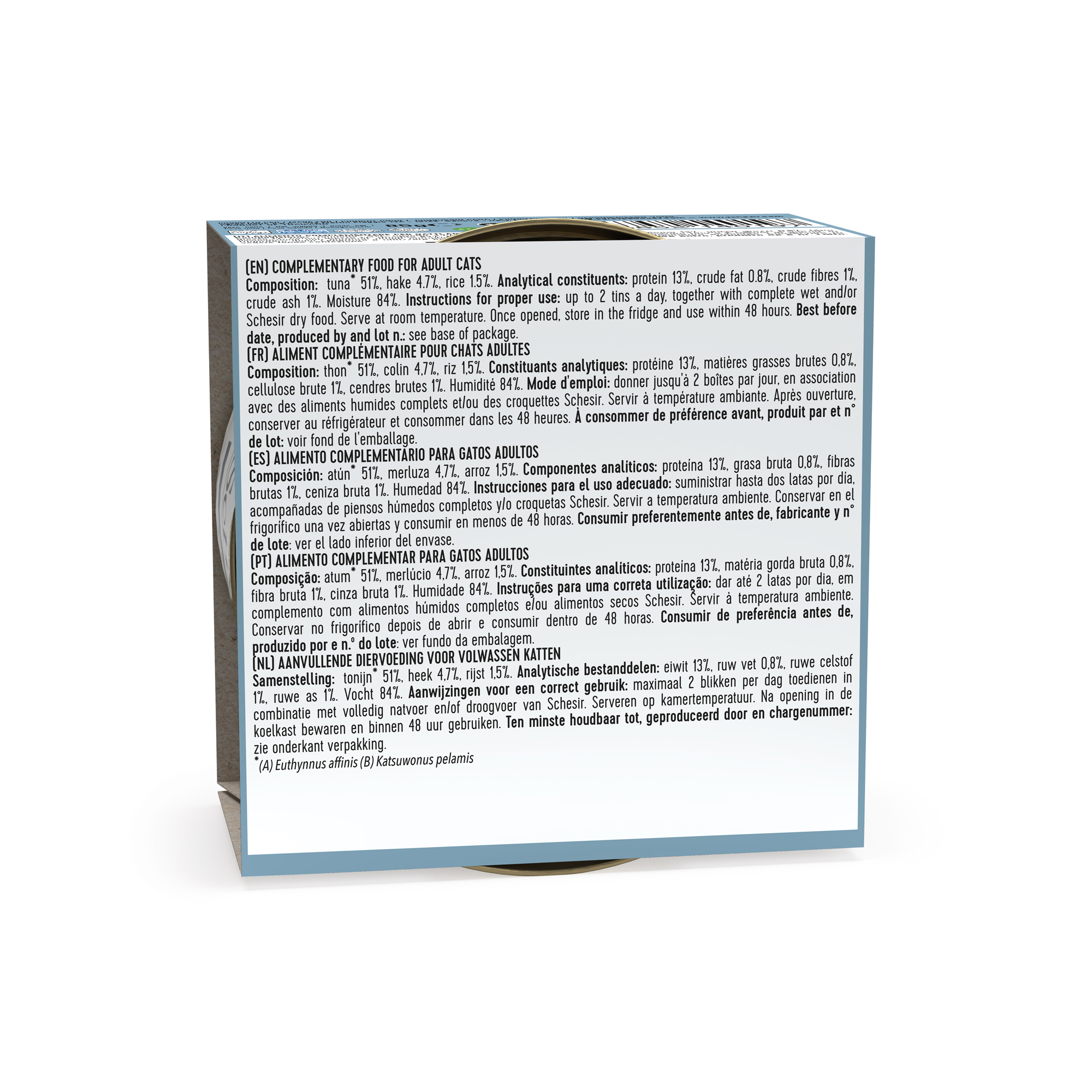 Schesir Tuna with Hake Wet Cat Food, 85g - شيسير تونا ويث — للقطط طعام رطب بنكهة التونة، 85 جم - Image 6