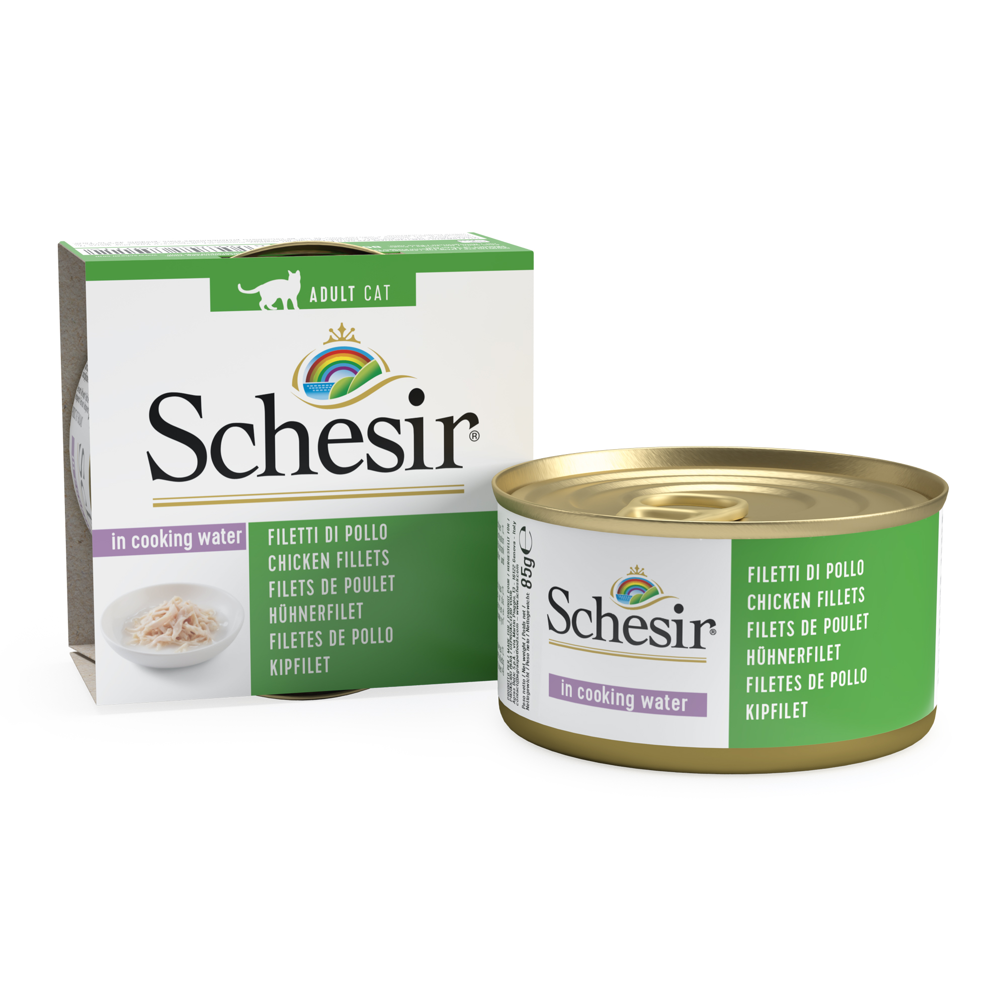 Schesir Chicken in Cooking Water Wet Cat Food, 85g - شيسير تشيكين ين — للقطط طعام رطب بنكهة الدجاج، 85 جم - Image 5