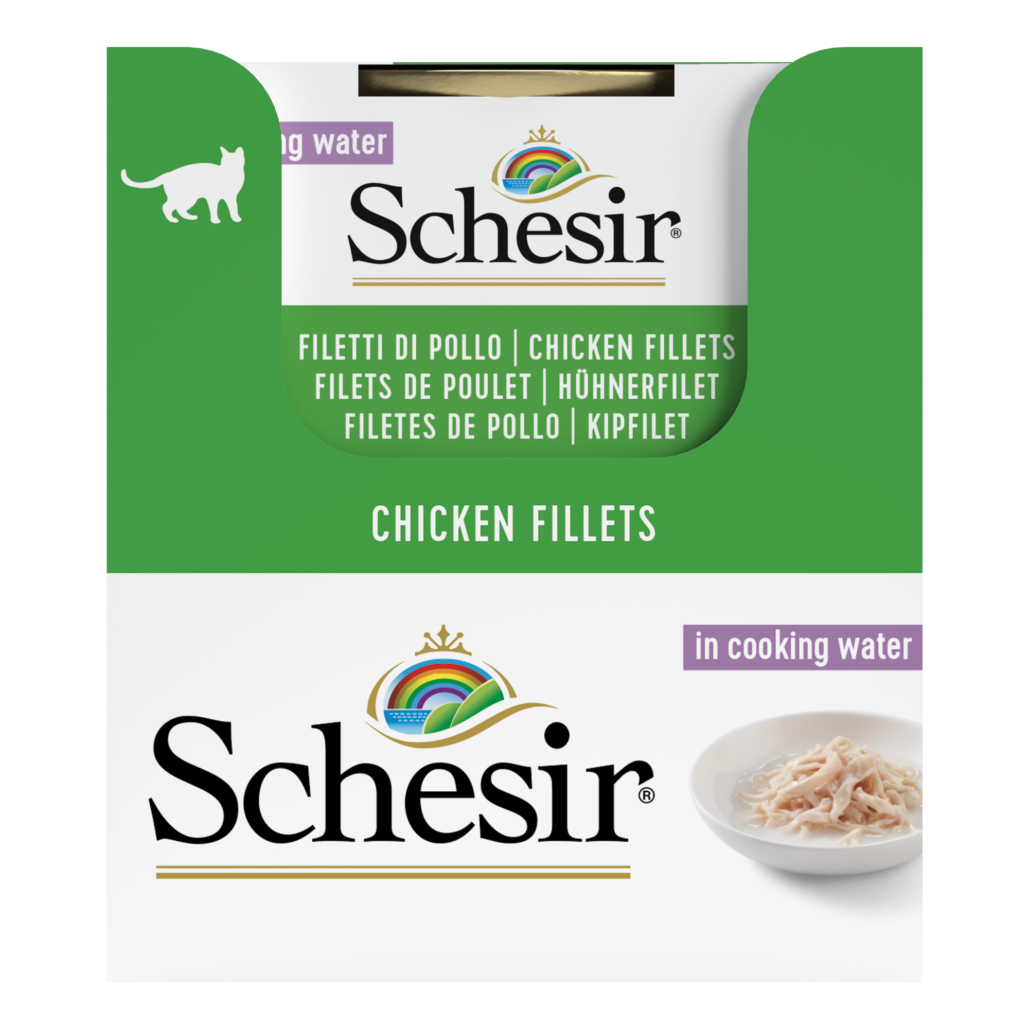 Schesir Chicken in Cooking Water Wet Cat Food, 85g - شيسير تشيكين ين — للقطط طعام رطب بنكهة الدجاج، 85 جم - Image 3