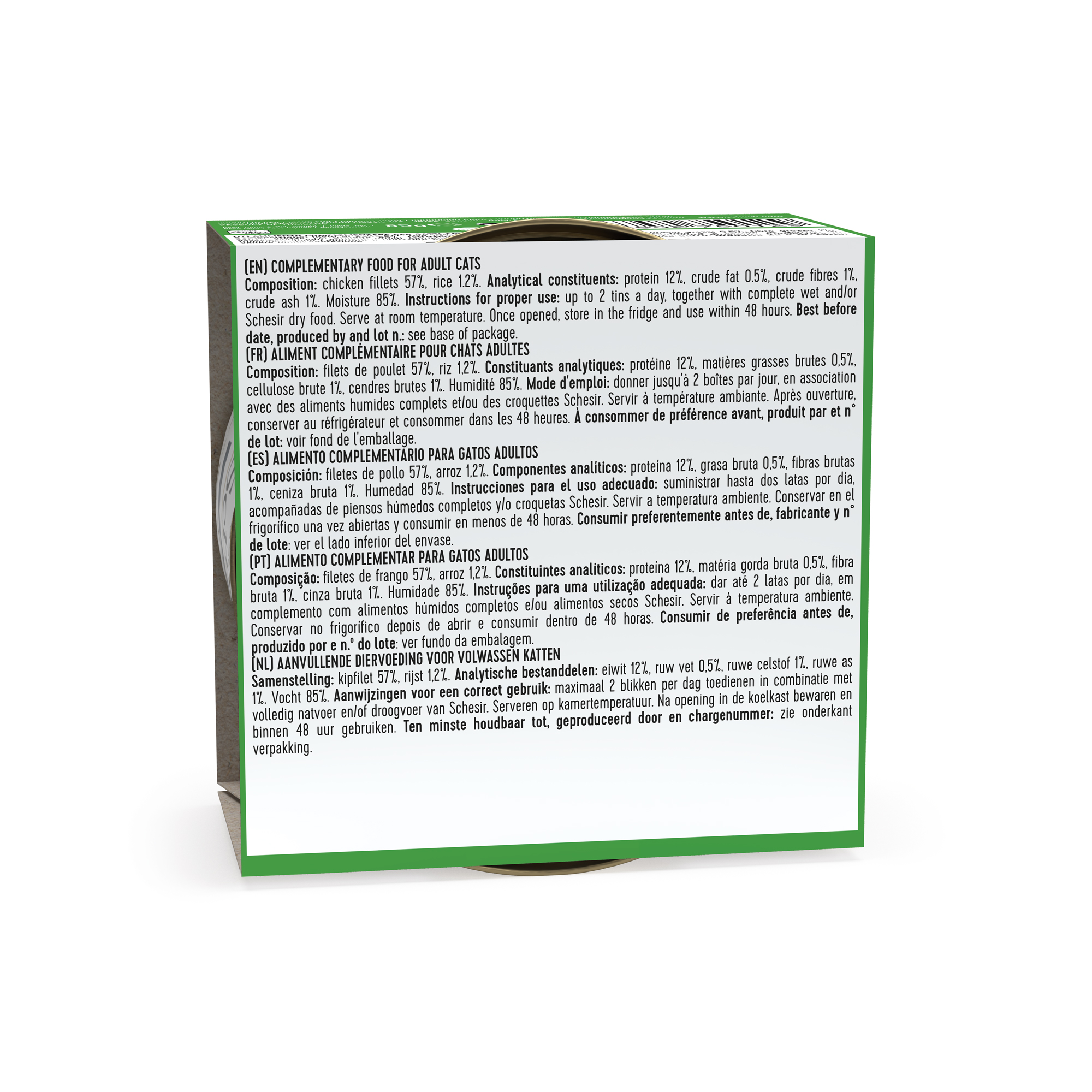 Schesir Chicken in Cooking Water Wet Cat Food, 85g - شيسير تشيكين ين — للقطط طعام رطب بنكهة الدجاج، 85 جم - Image 4