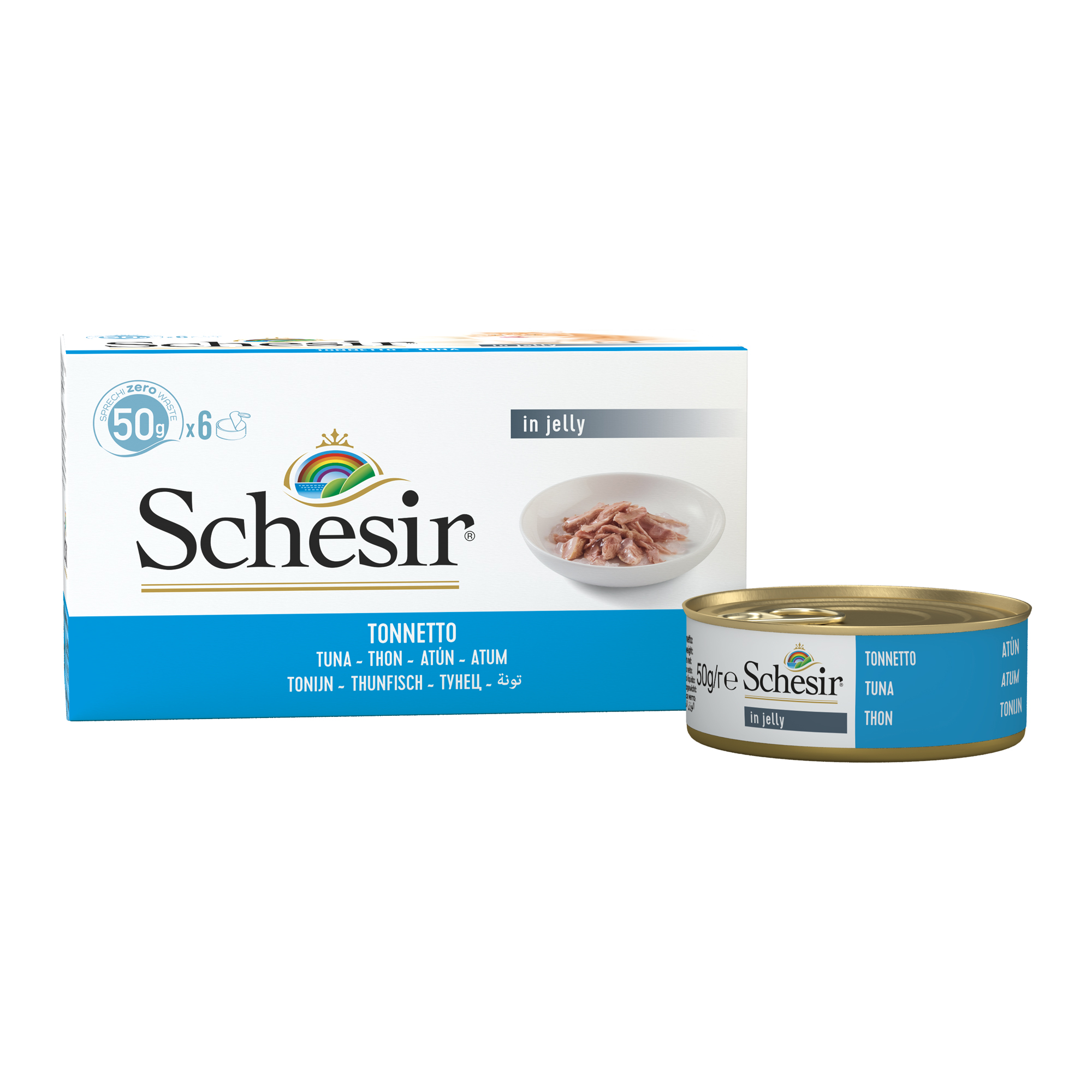Schesir Multipack Tuna Wet Cat Food, 50g (Pack of 6) - شيسير مولتيباك تونا — للقطط طعام رطب بنكهة التونة، 50 جم - Image 4