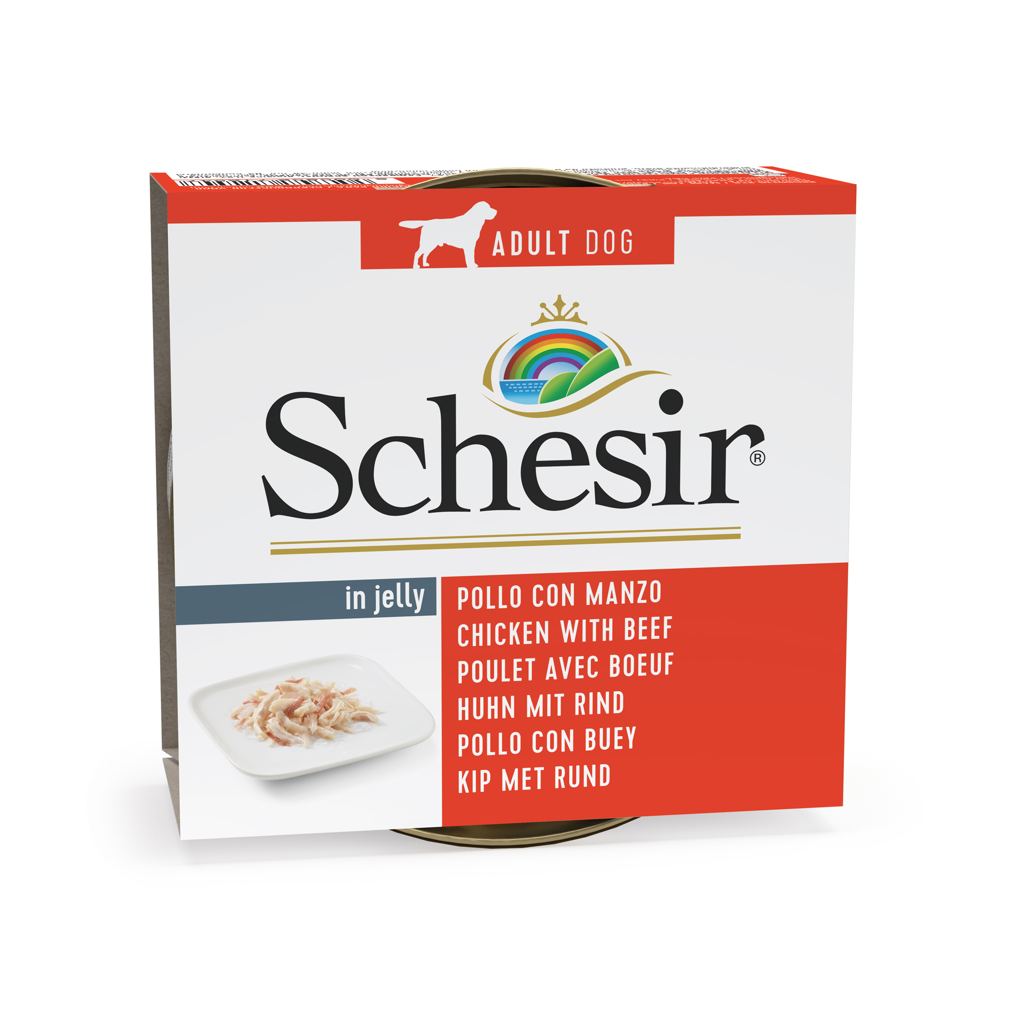 Schesir Chicken with Beef Wet Dog Food, 150g - شيسير تشيكين ويث — للكلاب طعام رطب بنكهة الدجاج، 150 جم