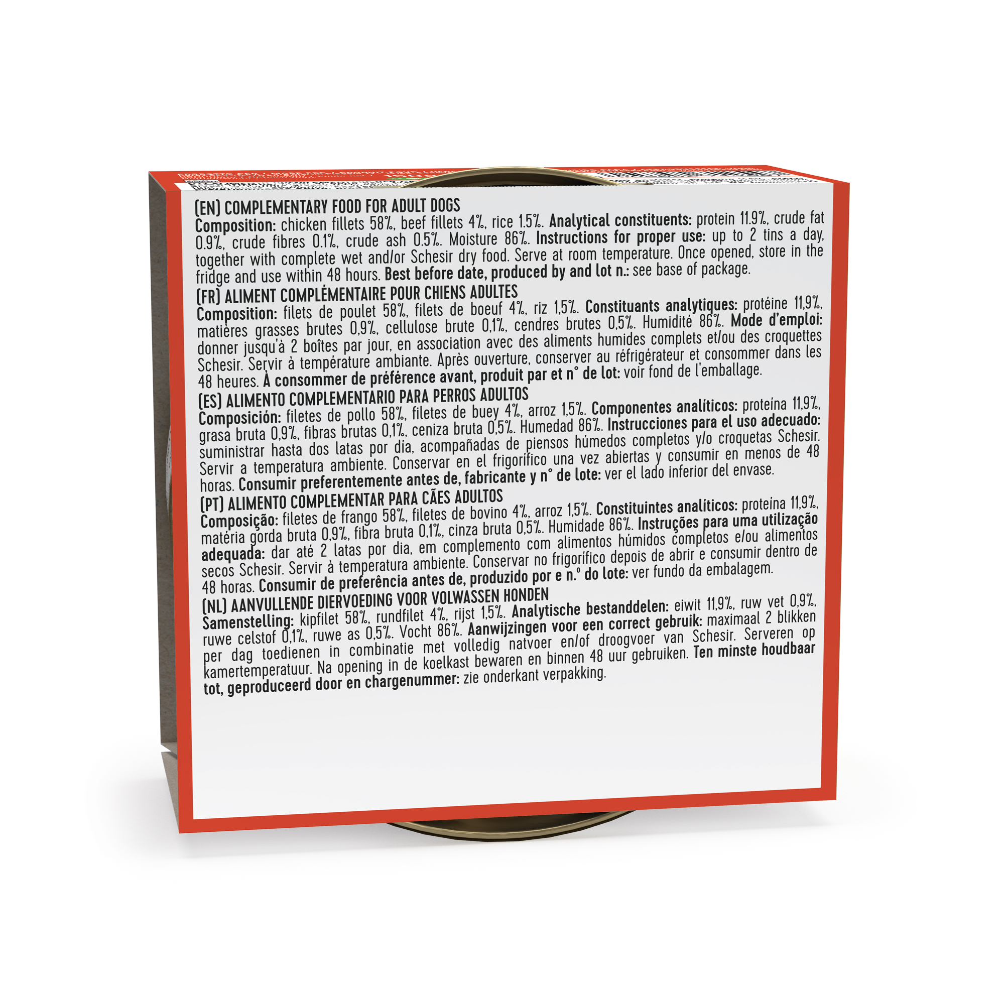 Schesir Chicken with Beef Wet Dog Food, 150g - شيسير تشيكين ويث — للكلاب طعام رطب بنكهة الدجاج، 150 جم - Image 5