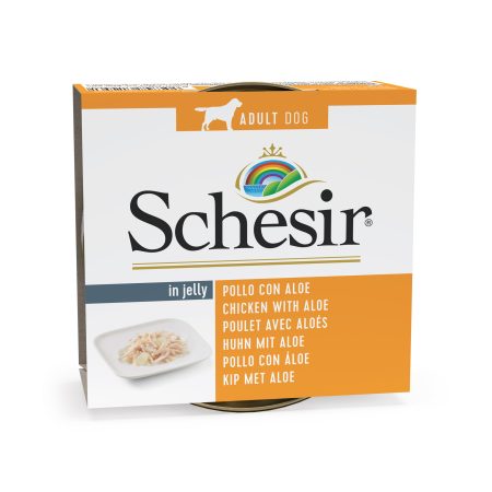 Schesir Chicken with Aloe Wet Dog Food, 150g - شيسير تشيكين ويث — للكلاب طعام رطب بنكهة الدجاج، 150 جم