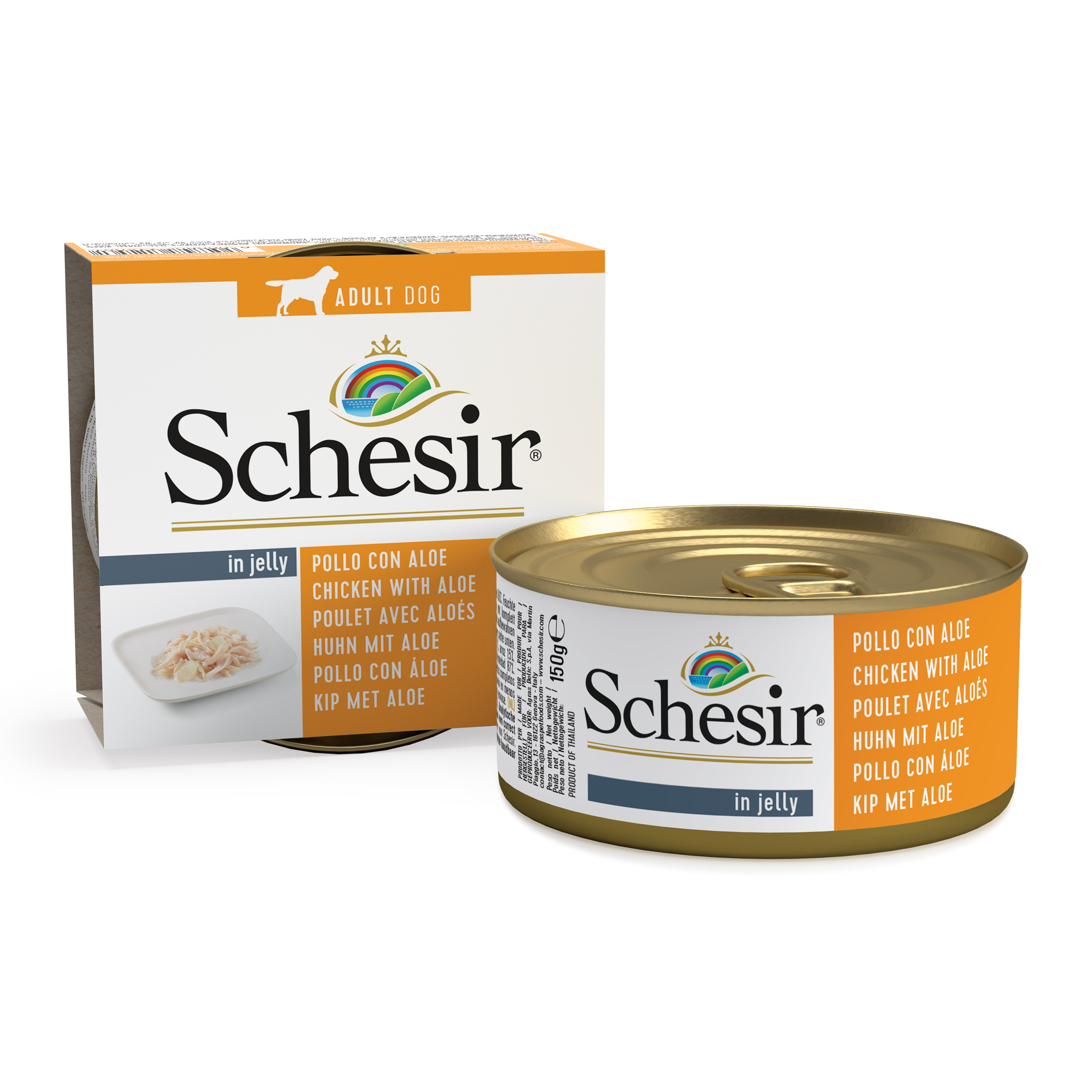 Schesir Chicken with Aloe Wet Dog Food, 150g - شيسير تشيكين ويث — للكلاب طعام رطب بنكهة الدجاج، 150 جم - Image 5