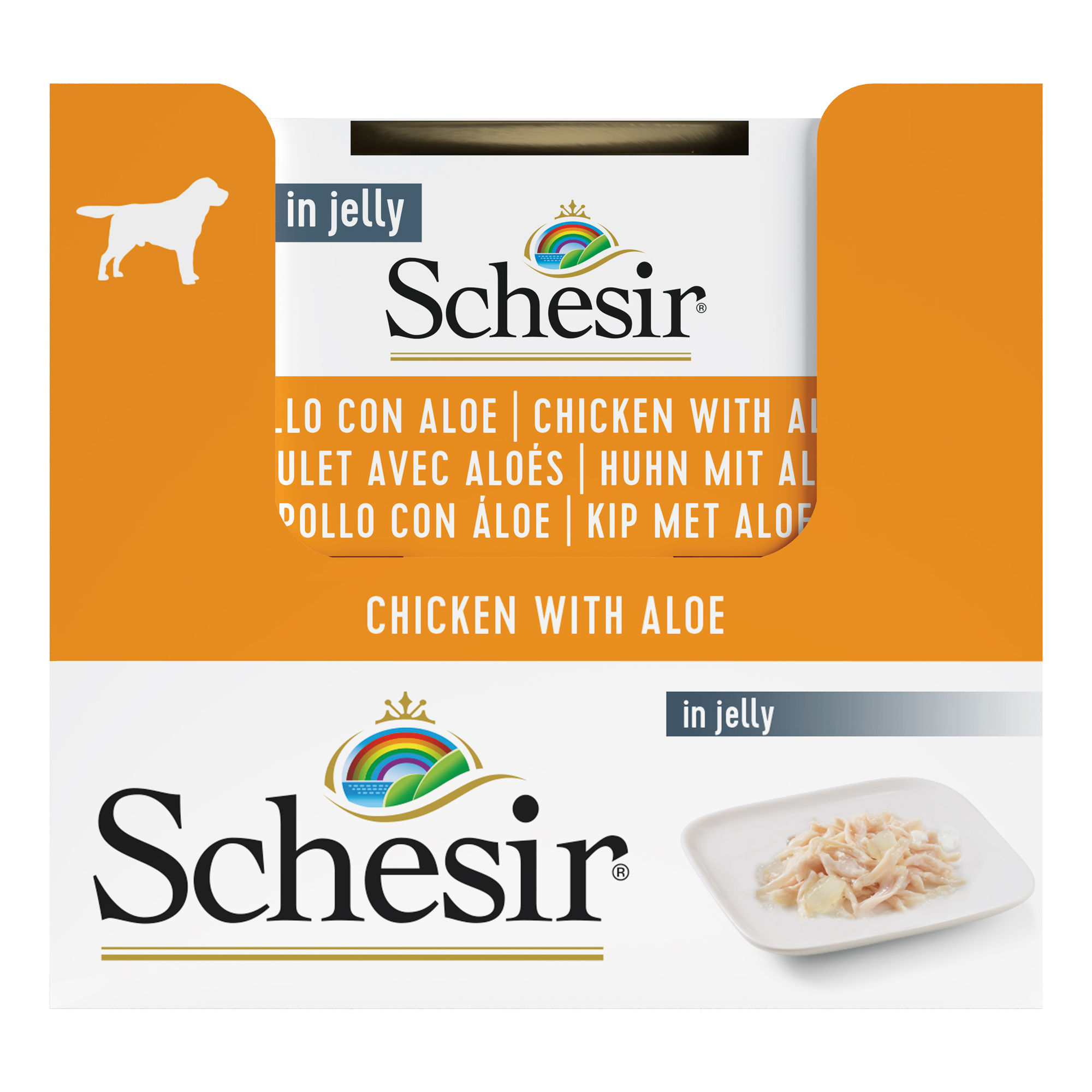 Schesir Chicken with Aloe Wet Dog Food, 150g - شيسير تشيكين ويث — للكلاب طعام رطب بنكهة الدجاج، 150 جم - Image 3