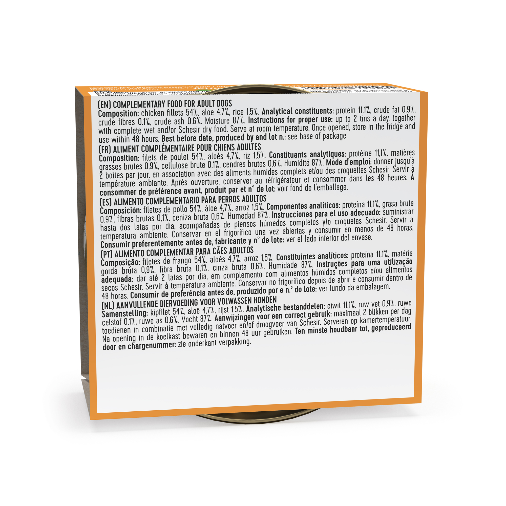 Schesir Chicken with Aloe Wet Dog Food, 150g - شيسير تشيكين ويث — للكلاب طعام رطب بنكهة الدجاج، 150 جم - Image 4