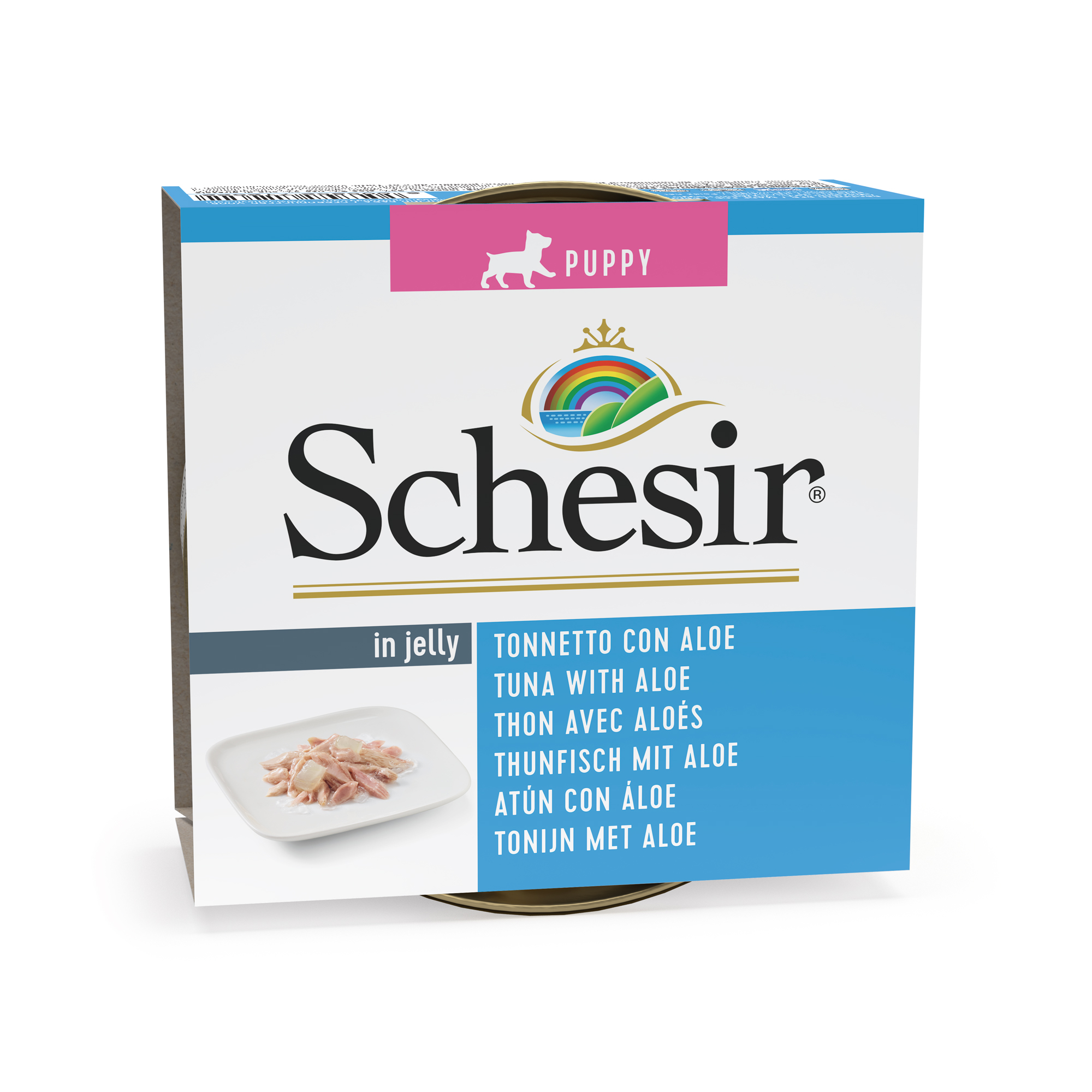 Schesir Tuna with Aloe Wet Puppy Food, 150g - شيسير تونا ويث — للكلاب طعام رطب بنكهة التونة الجِراء، 150 جم