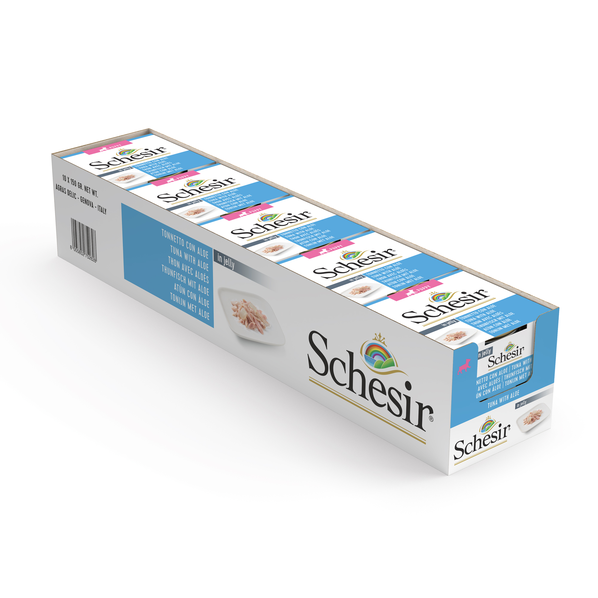 Schesir Tuna with Aloe Wet Puppy Food, 150g - شيسير تونا ويث — للكلاب طعام رطب بنكهة التونة الجِراء، 150 جم - Image 5