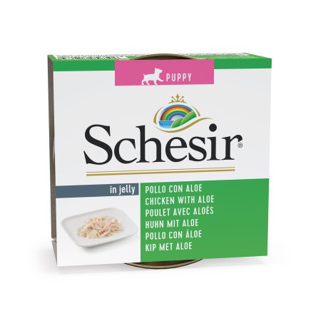 Schesir Chicken with Aloe Wet Puppy Food, 150g - شيسير تشيكين ويث — للكلاب طعام رطب بنكهة الدجاج الجِراء، 150 جم