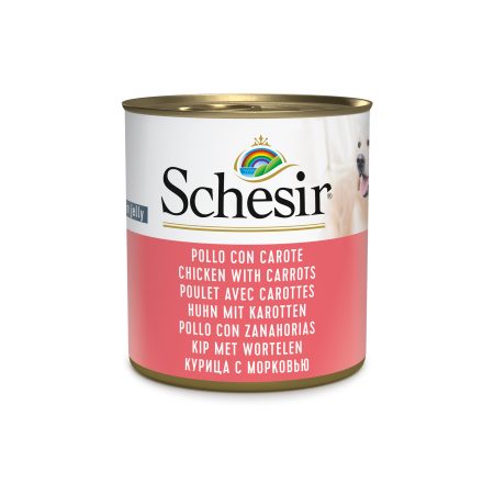 Schesir Chicken with Carrots Wet Dog Food, 285g - شيسير تشيكين ويث — للكلاب طعام رطب بنكهة الدجاج، 285 جم