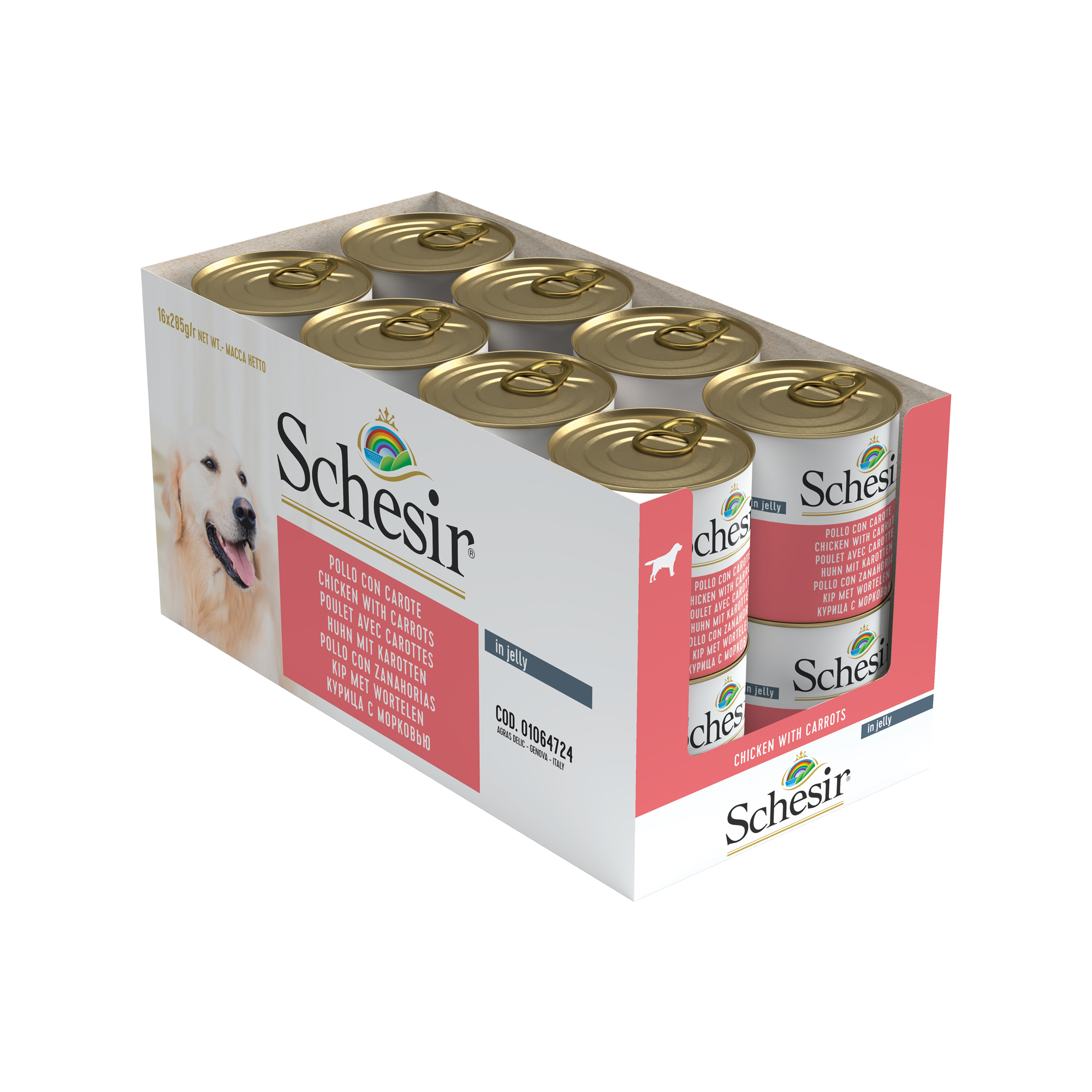 Schesir Chicken with Carrots Wet Dog Food, 285g - شيسير تشيكين ويث — للكلاب طعام رطب بنكهة الدجاج، 285 جم - Image 4