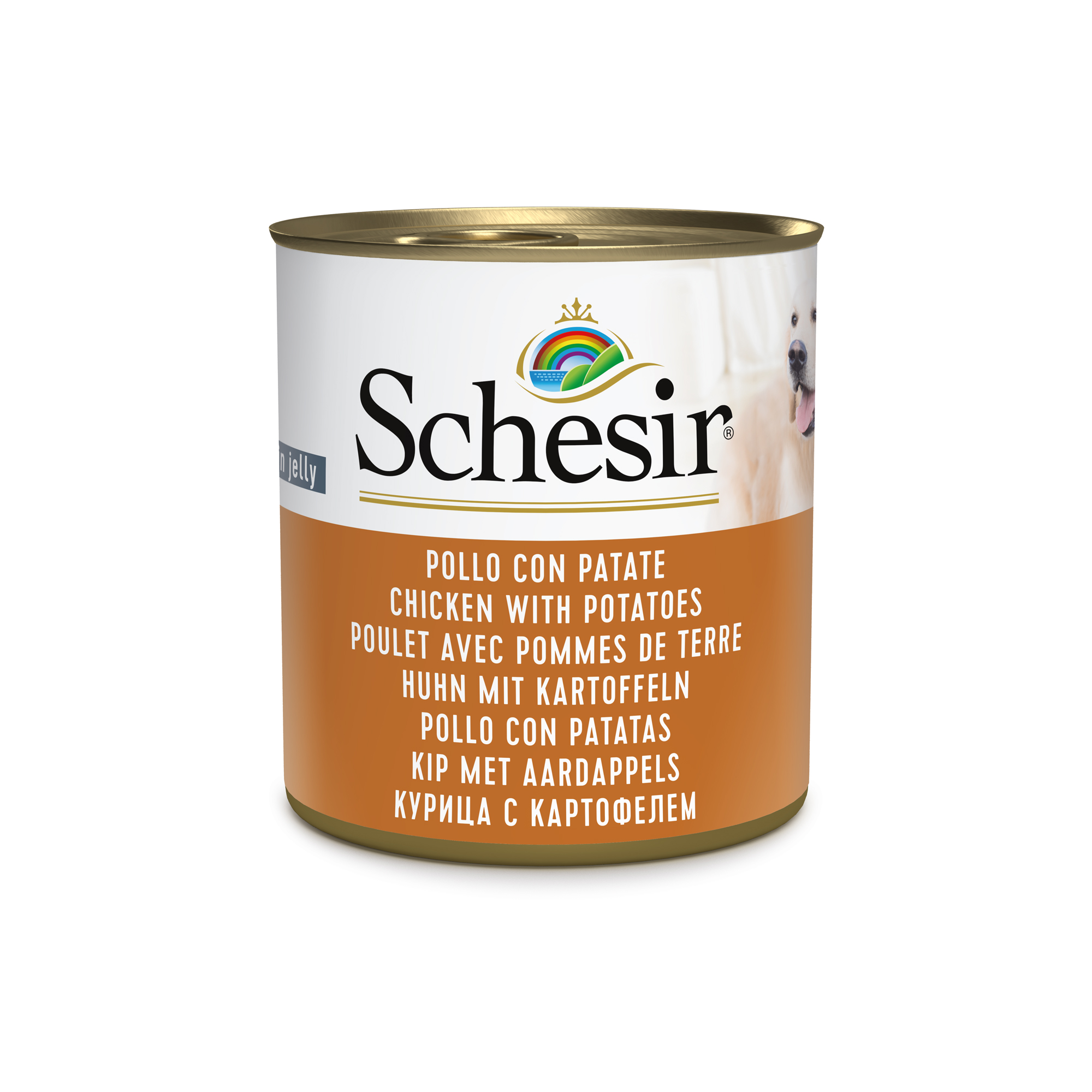 Schesir Chicken with Potatoes Wet Dog Food, 285g - شيسير تشيكين ويث — للكلاب طعام رطب بنكهة الدجاج، 285 جم