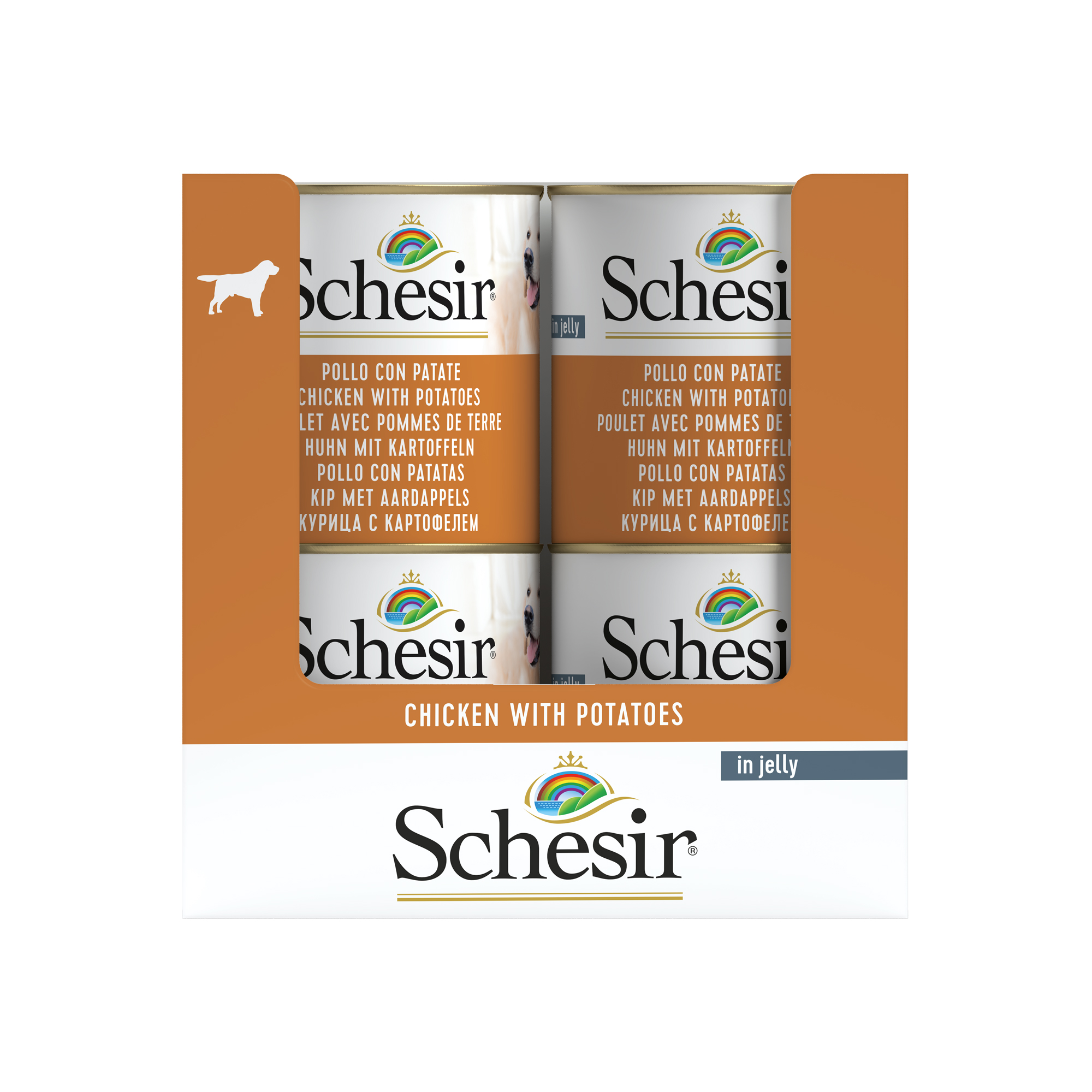 Schesir Chicken with Potatoes Wet Dog Food, 285g - شيسير تشيكين ويث — للكلاب طعام رطب بنكهة الدجاج، 285 جم - Image 2