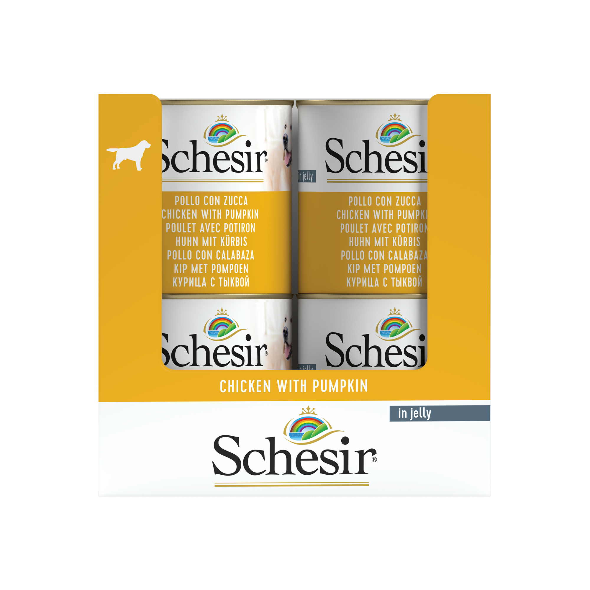 Schesir Chicken with Pumpkin Wet Dog Food, 285g - شيسير تشيكين ويث — للكلاب طعام رطب بنكهة الدجاج، 285 جم - Image 3