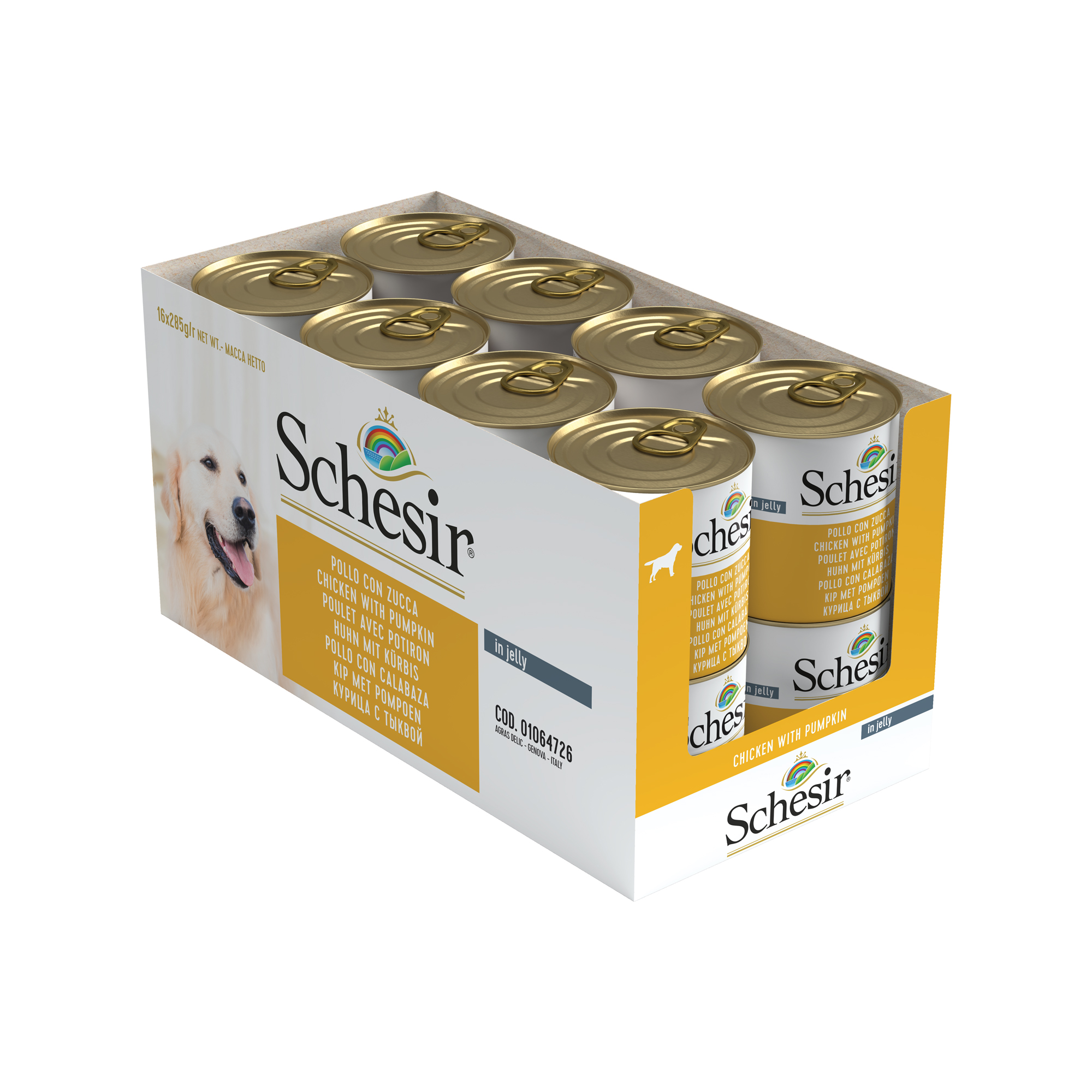 Schesir Chicken with Pumpkin Wet Dog Food, 285g - شيسير تشيكين ويث — للكلاب طعام رطب بنكهة الدجاج، 285 جم - Image 4