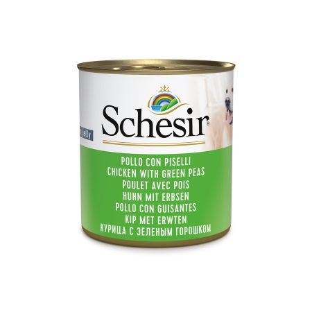 Schesir Chicken with Green Peas Wet Dog Food, 285g - شيسير تشيكين ويث — للكلاب طعام رطب بنكهة الدجاج، 285 جم