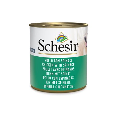 Schesir Chicken with Spinach Wet Dog Food, 285g - شيسير تشيكين ويث — للكلاب طعام رطب بنكهة الدجاج، 285 جم
