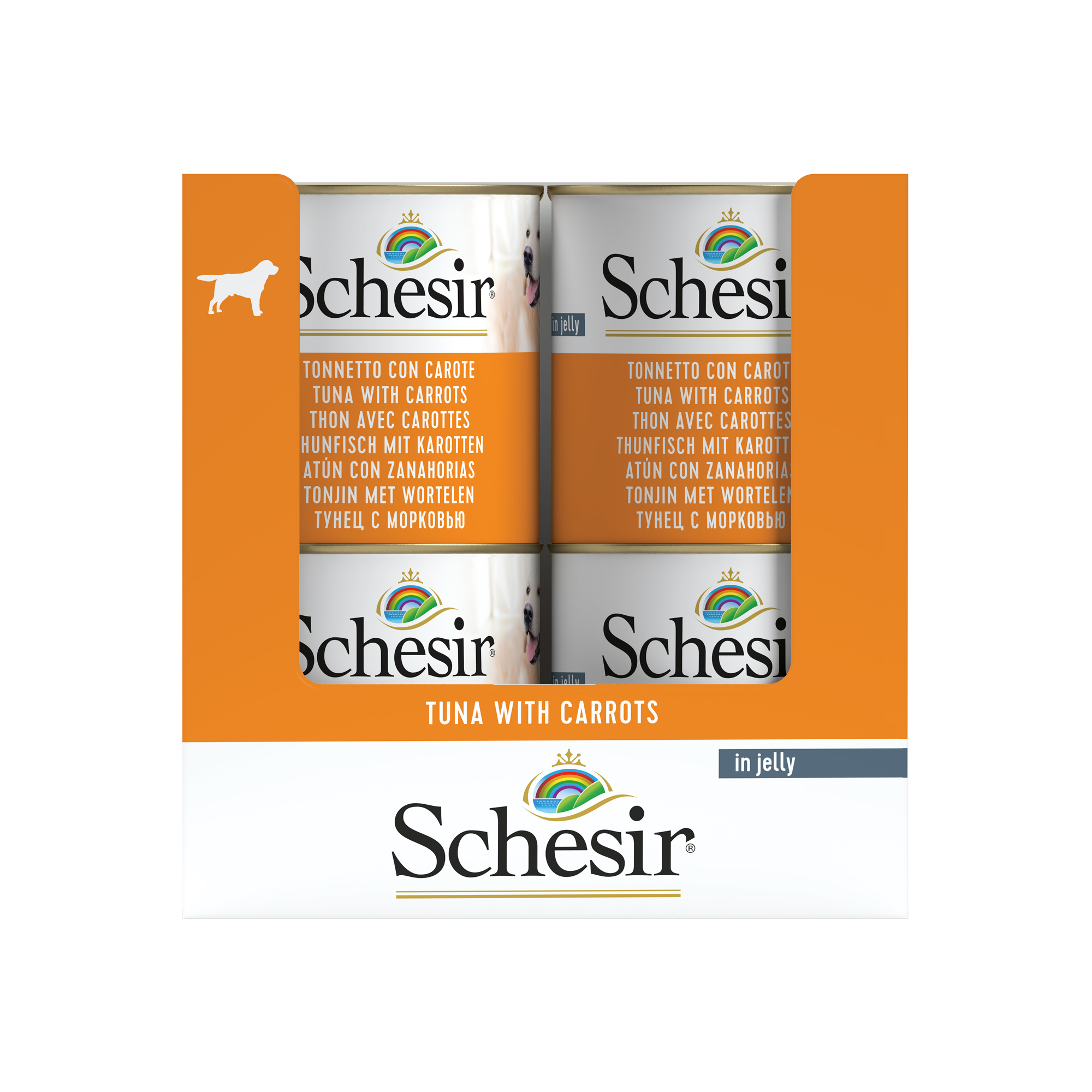 Schesir Tuna with Carrots Wet Dog Food, 285g - شيسير تونا ويث — للكلاب طعام رطب بنكهة التونة، 285 جم - Image 3